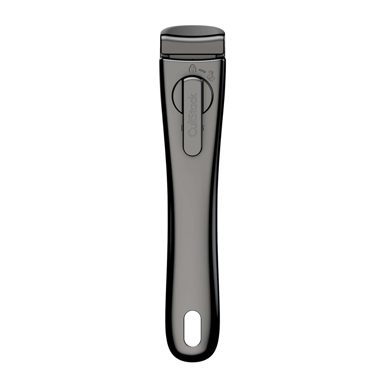 CuliStack ClickGrip afneembaar handvat productrender in zwart