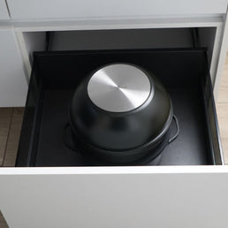 CuliStack stacking system that fits the set in one drawer