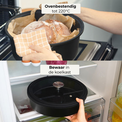 CuliStack pan ovenbestendig tot 220 graden en geschikt voor koelkast