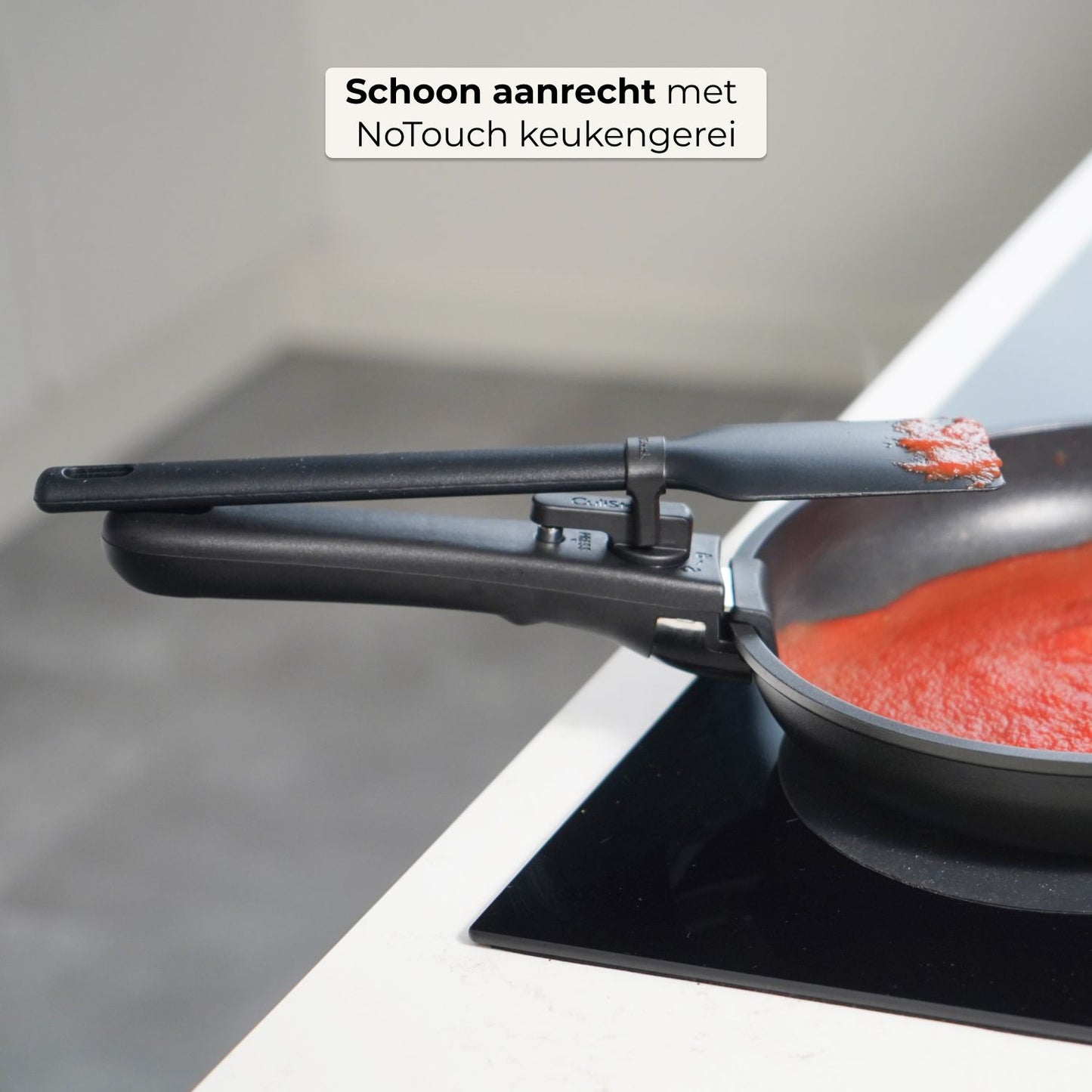 NoTouch siliconen keukengerei bij CuliStack pannenset